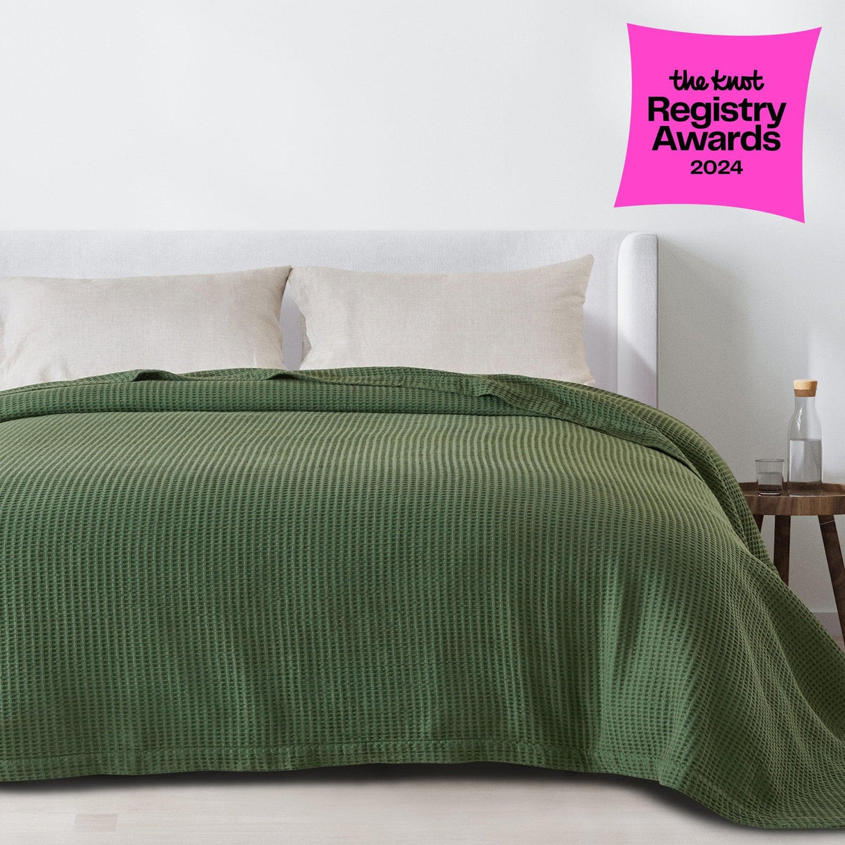 100% Cotton Waffle Weave Blanket - Mikala Collection-Blankets-Parc Decor