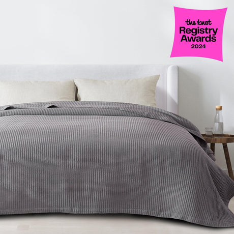 100% Cotton Waffle Weave Blanket - Mikala Collection-Blankets-Parc Decor