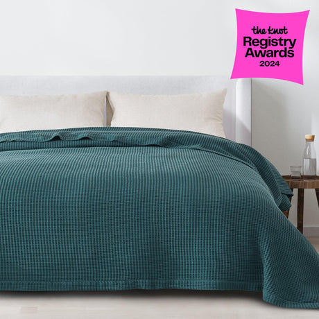 100% Cotton Waffle Weave Blanket - Mikala Collection-Blankets-Parc Decor