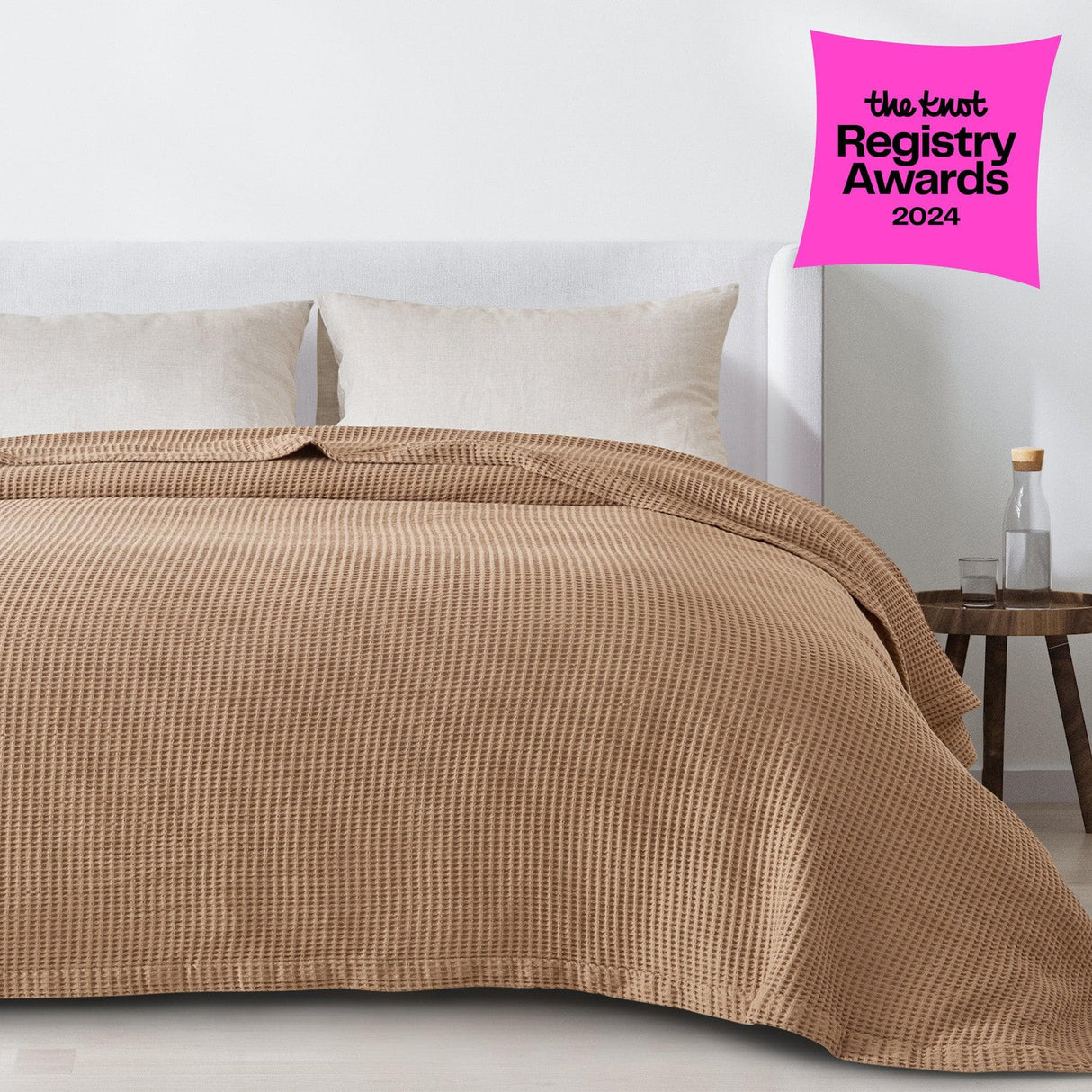 100% Cotton Waffle Weave Blanket - Mikala Collection-Blankets-Parc Decor