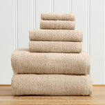 100% Cotton Woven Texture Bath Towel Set - Marbella Collection