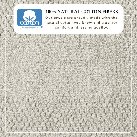 100% Cotton Woven Texture Bath Towel Set - Marbella Collection