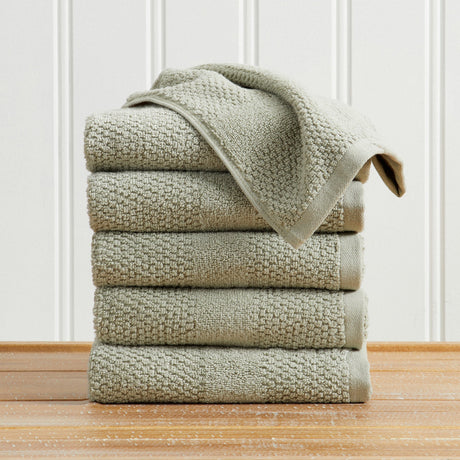 100% Cotton Woven Texture Bath Towel Set - Marbella Collection
