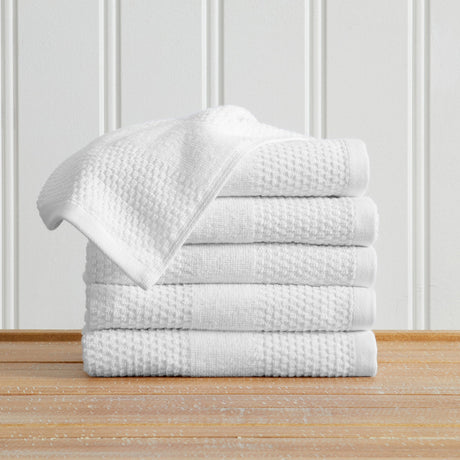 100% Cotton Woven Texture Bath Towel Set - Marbella Collection