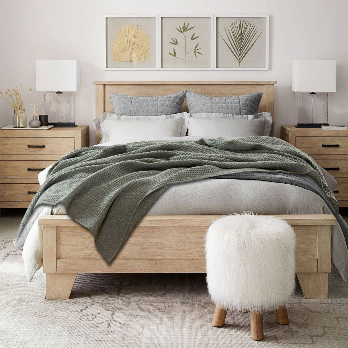 100% Merino Wool Waffle Weave Blanket-Blanket-Parc Decor