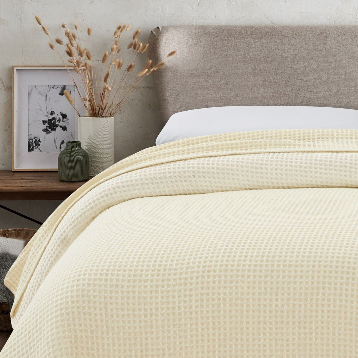 100% Merino Wool Waffle Weave Blanket-Blanket-Parc Decor