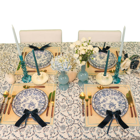100% Organic Cotton - Eleanor Royal Blue Tablecloth