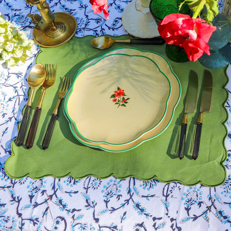 100% Organic Cotton - Eleanor Royal Blue Tablecloth