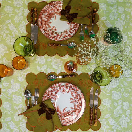 100% Premium Linen - Eden Flora Parlour Tablecloth