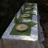 100% Premium Linen - Ivory Flora Parlour Tablecloth