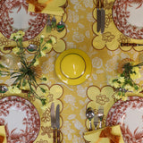 100% Premium Linen - Marigold Flora Parlour Tablecloth