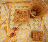 100% Premium Linen - Marigold Flora Parlour Tablecloth