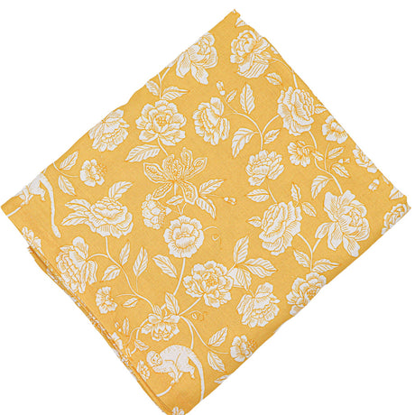 100% Premium Linen - Marigold Flora Parlour Tablecloth