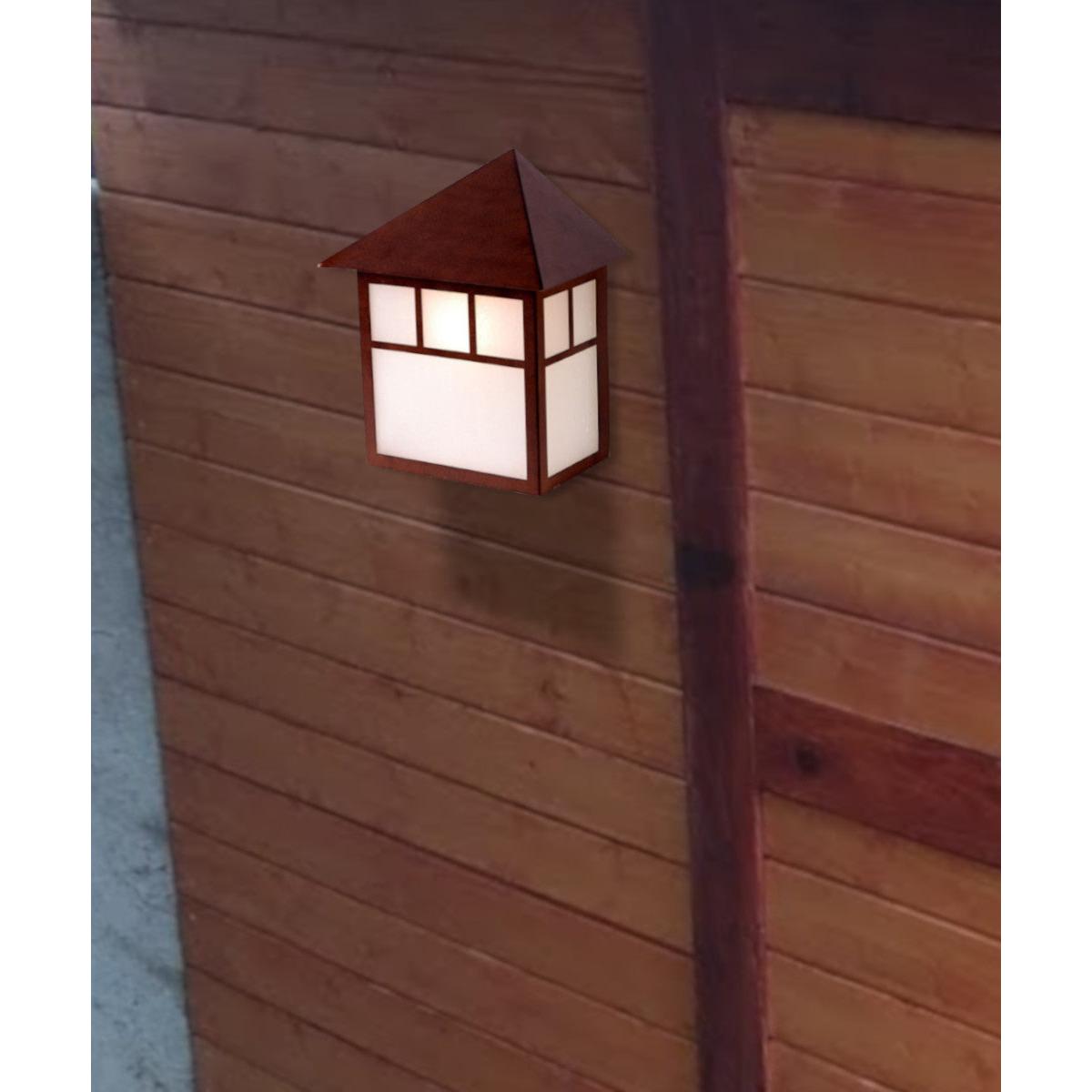 10"H Artisan 1-Light Architectural Bronze Pocket Outdoor Wall Light