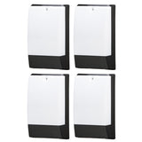 10"H Outdoor LED Wallpack Dusk to Dawn Wall Light, Low Profile Black Finish, White Shade