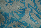 10x14 Hand Knotted Beige and Blue Modern Contemporary Bamboo Silk Area Rug