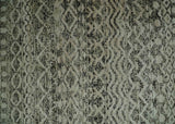 10x14 Hand Knotted Ivory and Black Modern Contemporary Southwestern Recycled Silk Area Rug