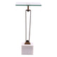 11" Modern Martini Table with White Marble-Parc Decor