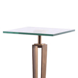 11" Modern Martini Table with White Marble-Parc Decor