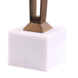 11" Modern Martini Table with White Marble-Parc Decor