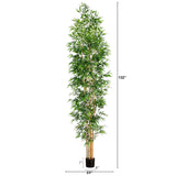 11’ Artificial Bamboo Tree with Real Bamboo Trunks-Tree-Parc Decor