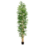 11’ Artificial Bamboo Tree with Real Bamboo Trunks-Tree-Parc Decor