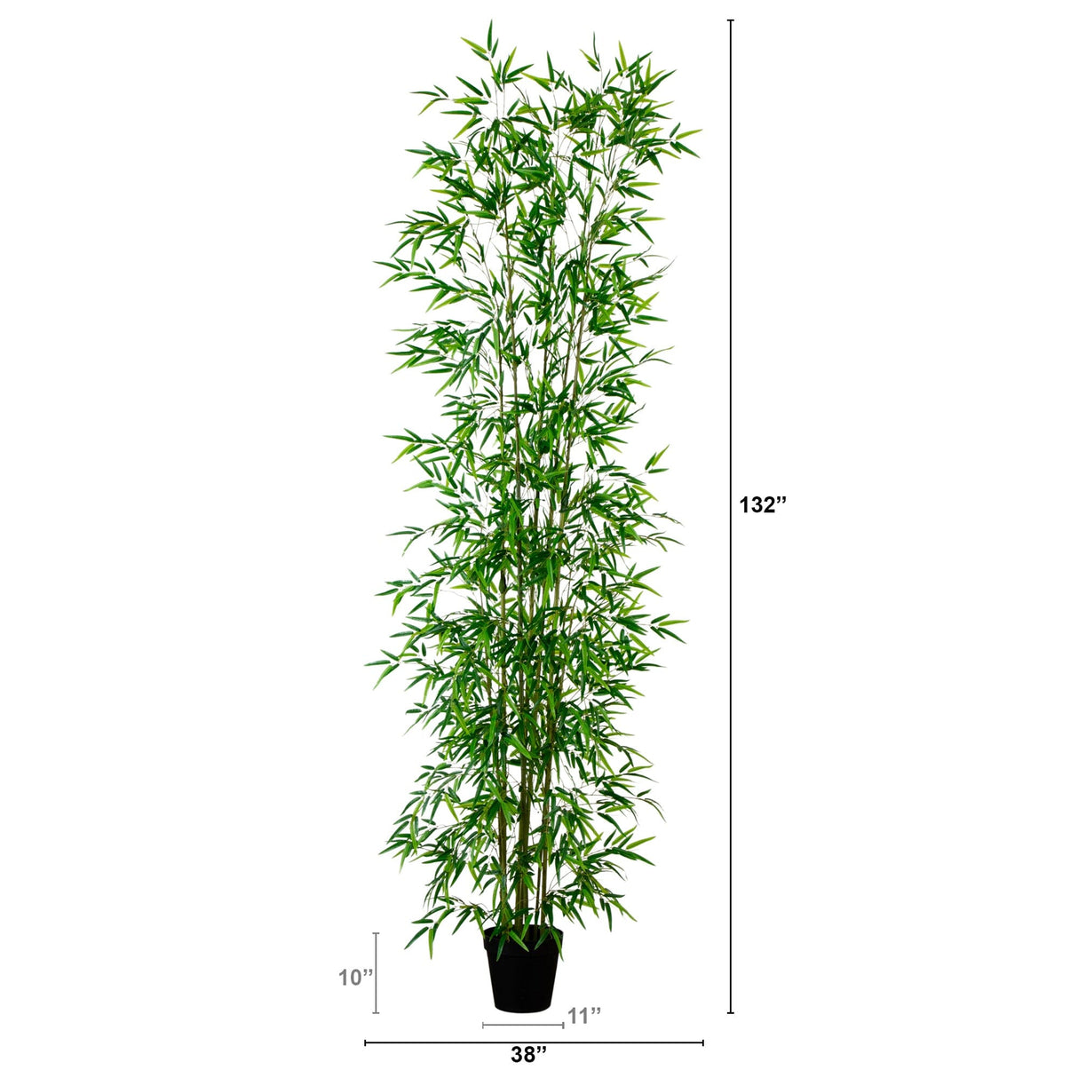 11’ Artificial Green Bamboo Tree-Tree-Parc Decor