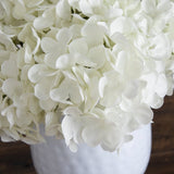 11” Artificial Hydrangea Arrangement in White Metal Vase-Arrangement-Parc Decor