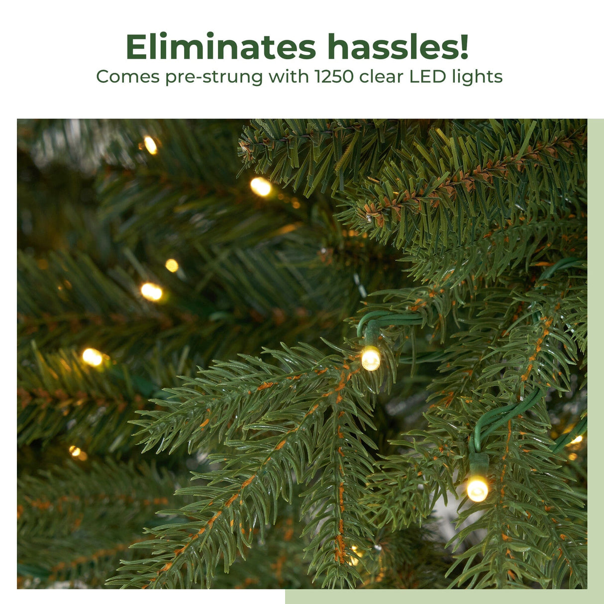 11’ Belgium Fir “Natural Look” Artificial Christmas Tree with 1250 Clear LED Lights and 4222 Bendable Branches-Christmas Tree-Parc Decor