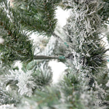 11’ Flocked Livingston Fir Artificial Christmas Tree with Pine Cones, 950 Clear Warm LED Lights and 3016 Bendable Branches-Christmas Tree-Parc Decor