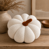 11” Jumbo Sherpa Ivory Pumpkin Pillow