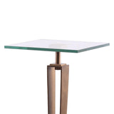 11" Modern Martini Table with White Marble