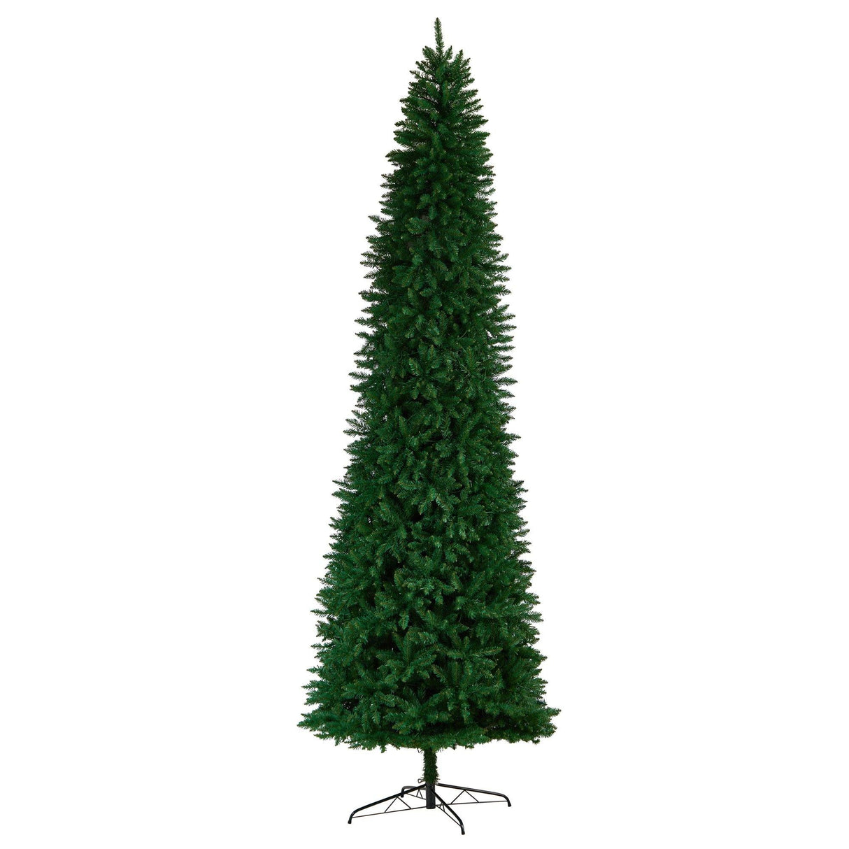 11’ Slim Green Mountain Pine Christmas Tree with 950 Clear LED Lights and 2836 Bendable Branches-Christmas Tree-Parc Decor