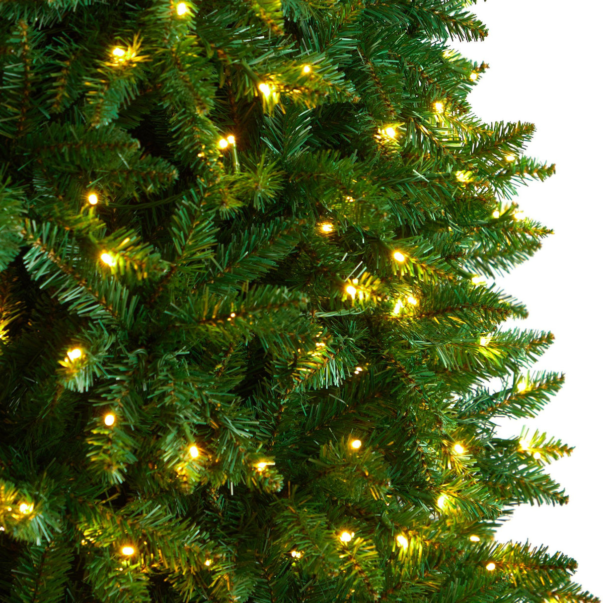 11’ Slim Green Mountain Pine Christmas Tree with 950 Clear LED Lights and 2836 Bendable Branches-Christmas Tree-Parc Decor