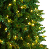 11’ Slim Green Mountain Pine Christmas Tree with 950 Clear LED Lights and 2836 Bendable Branches-Christmas Tree-Parc Decor