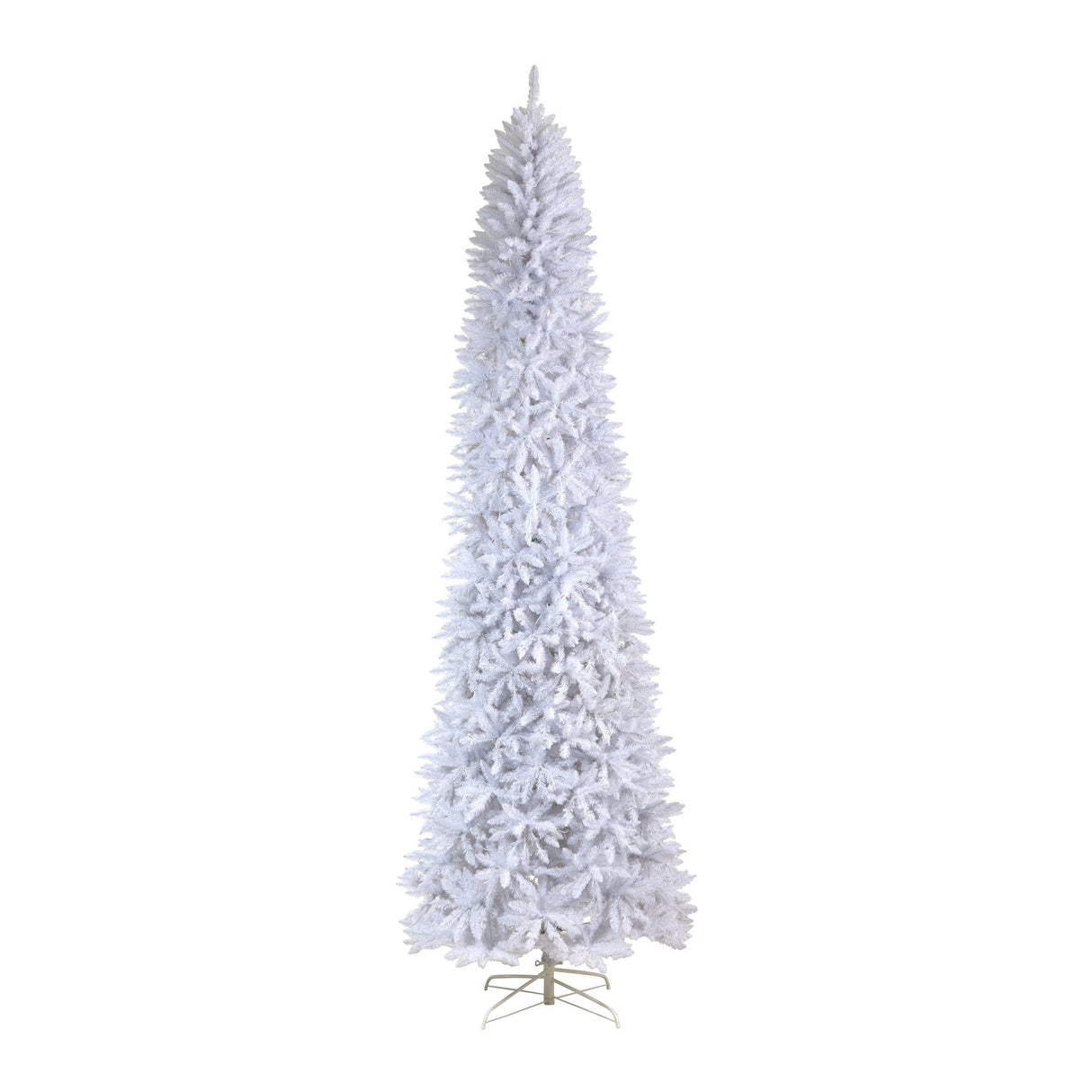 11’ Slim White Artificial Christmas Tree with 950 Warm White LED Lights and 2836 Bendable Branches-Christmas Tree-Parc Decor