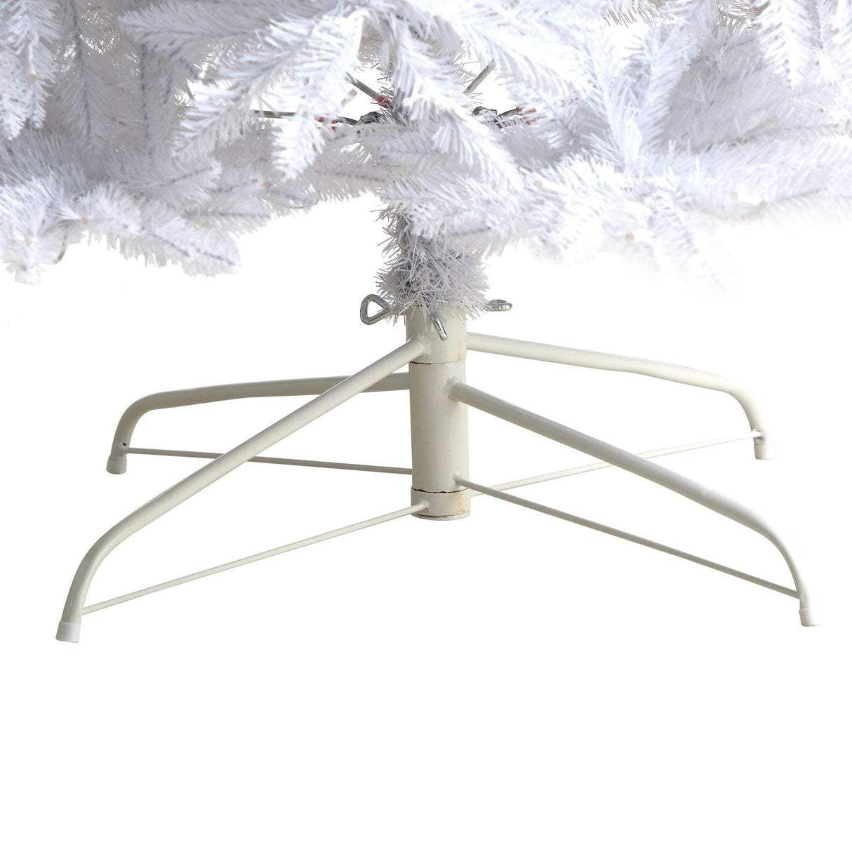 11’ Slim White Artificial Christmas Tree with 950 Warm White LED Lights and 2836 Bendable Branches-Christmas Tree-Parc Decor