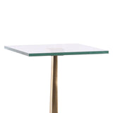 11" Square Side Table with Marble Base