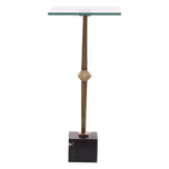 11" Square Side Table with Marble Base
