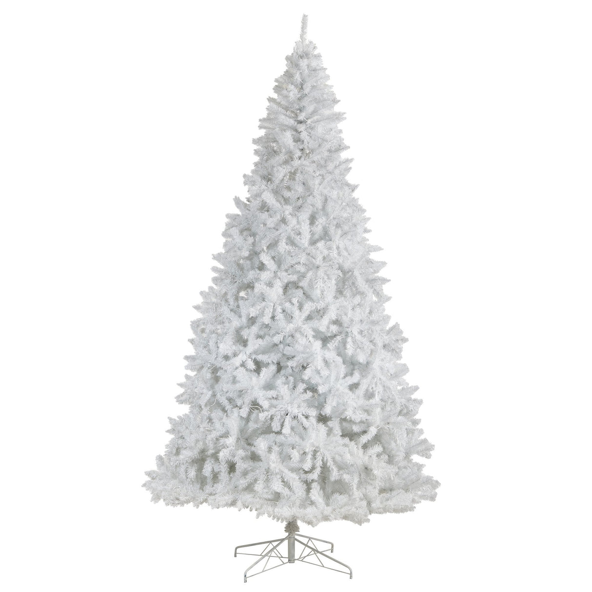 11' White Artificial Christmas Tree with 2720 Bendable Branches and 1000 LED Lights-Christmas Tree-Parc Decor