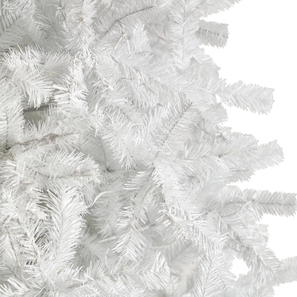 11' White Artificial Christmas Tree with 2720 Bendable Branches and 1000 LED Lights-Christmas Tree-Parc Decor