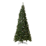 11’ White Mountain Pine Artificial Christmas Tree with 1050 Clear LED Lights, Pine Cones and 2395 Bendable Branches-Christmas Tree-Parc Decor