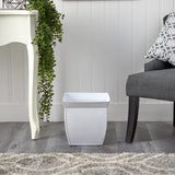 11.75” Fluted Metal Square Planter-Planter-Parc Decor