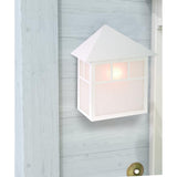 11"H Artisan 1-Light Textured White Pocket Outdoor Wall Light