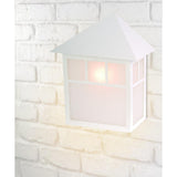 11"H Artisan 1-Light Textured White Pocket Outdoor Wall Light