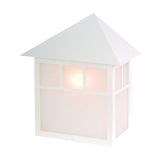 11"H Artisan 1-Light Textured White Pocket Outdoor Wall Light