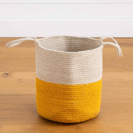 12” Handmade Natural Cotton Woven Planter-Parc Decor