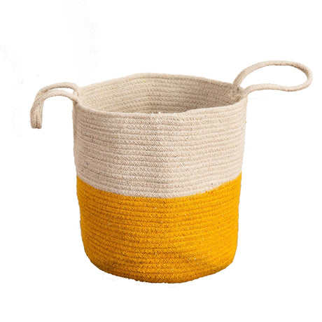 12” Handmade Natural Cotton Woven Planter-Parc Decor