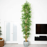 12’ Artificial Bamboo Tree with Real Bamboo Trunks-Tree-Parc Decor