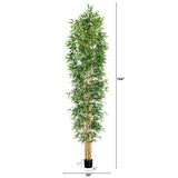 12’ Artificial Bamboo Tree with Real Bamboo Trunks-Tree-Parc Decor